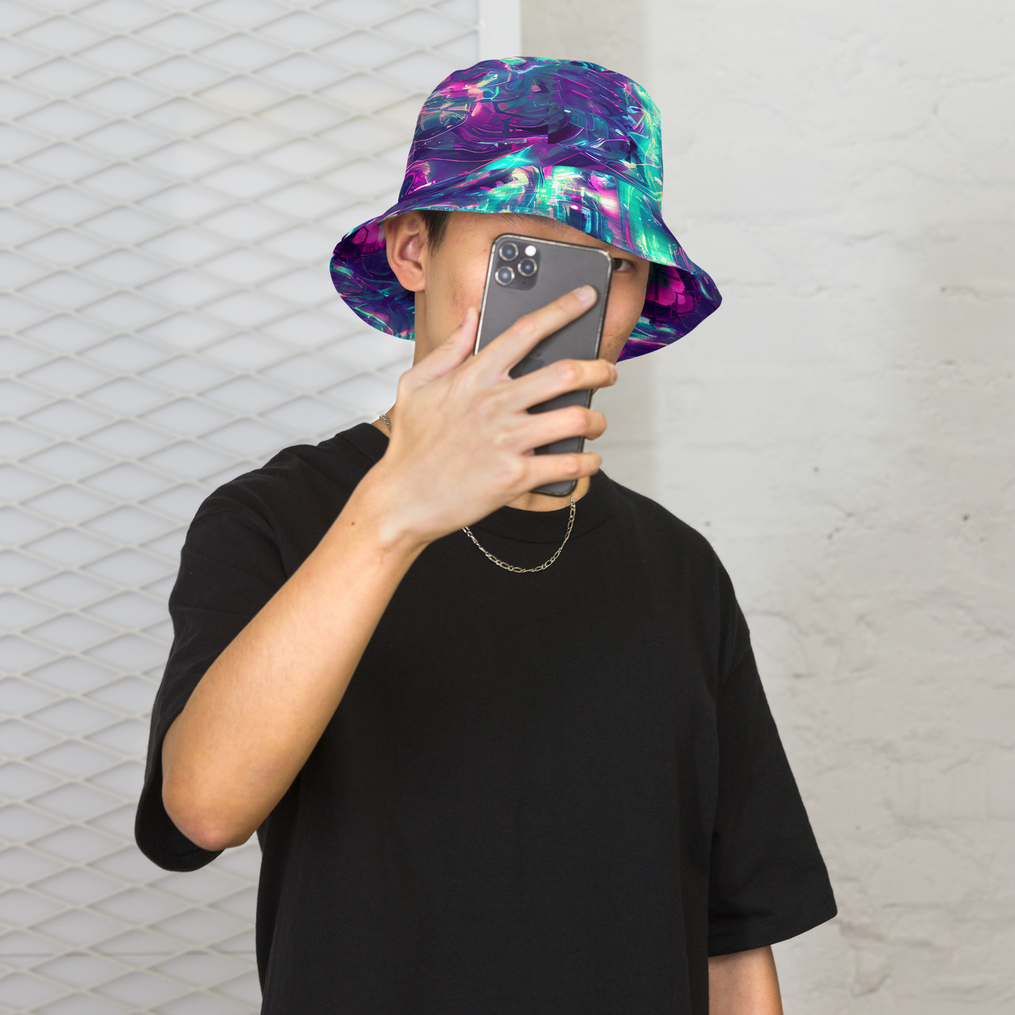 Reversible Bucket Hat - Synthwave Surge