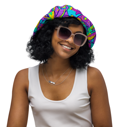 Reversible Bucket Hat - Neon Galaxy Whirl