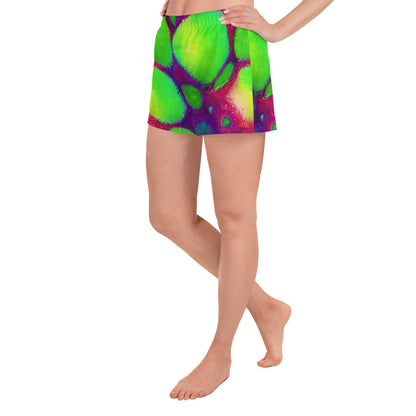 Women’s Athletic Shorts - Acid Raindrops