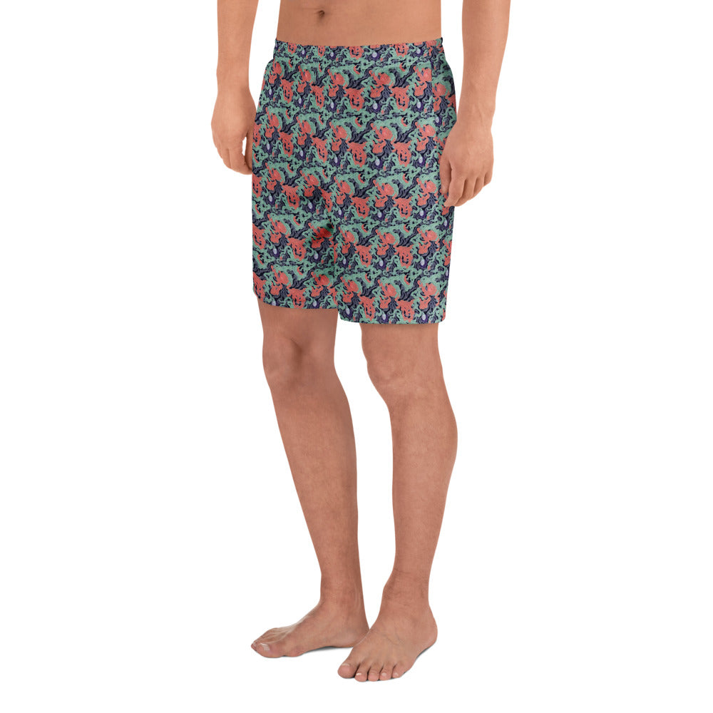 Athletic Long Shorts - Cosmic Coral