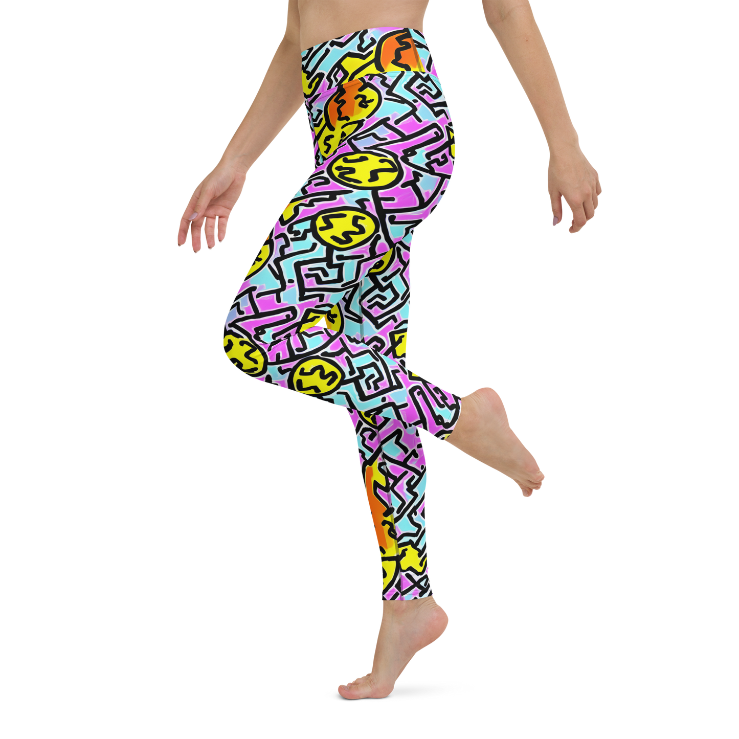 Yoga Leggings - Punk Doodles