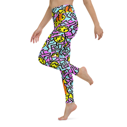 Yoga Leggings - Punk Doodles