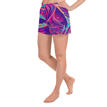 Women’s Athletic Shorts - Nebula Noodles