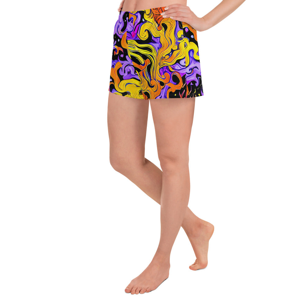 Women’s Athletic Shorts - Bosschaert Swirl