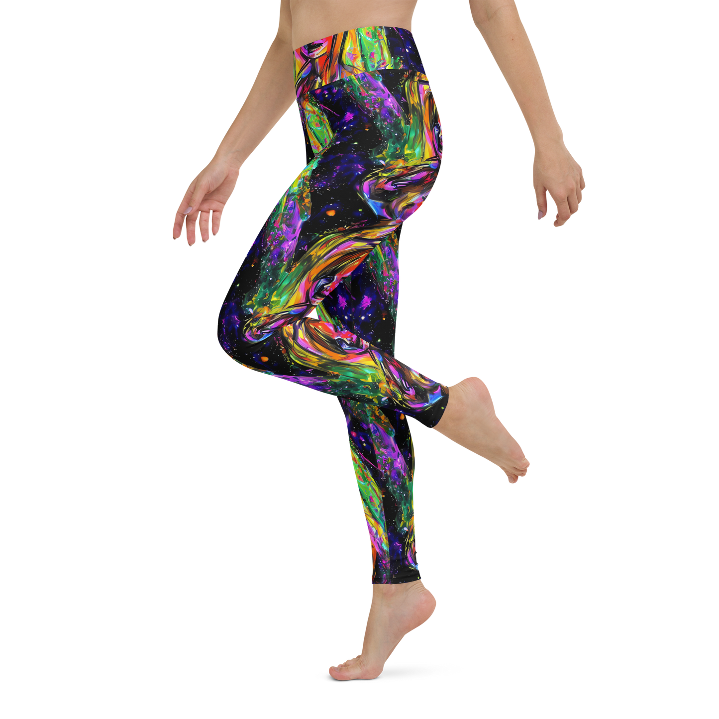 Yoga Leggings - Galactic Flamenco