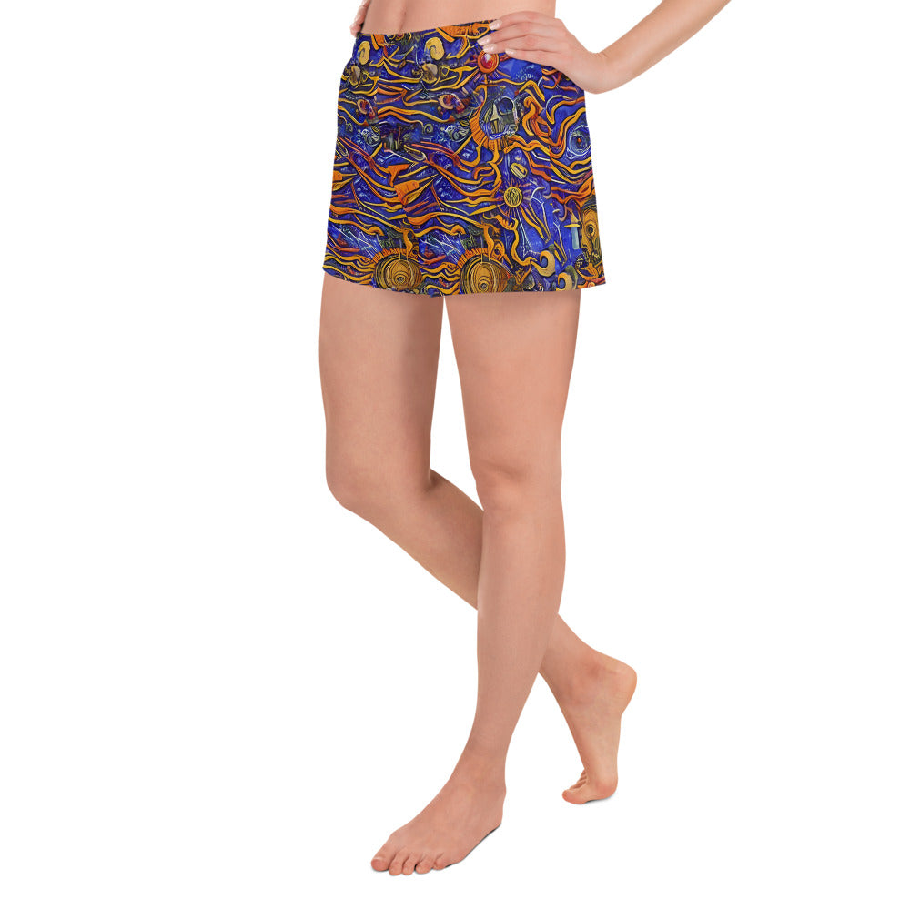 Women’s Athletic Shorts - Mantegna Swirl