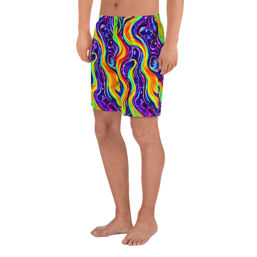 Men's Athletic Shorts - Galactic Flames