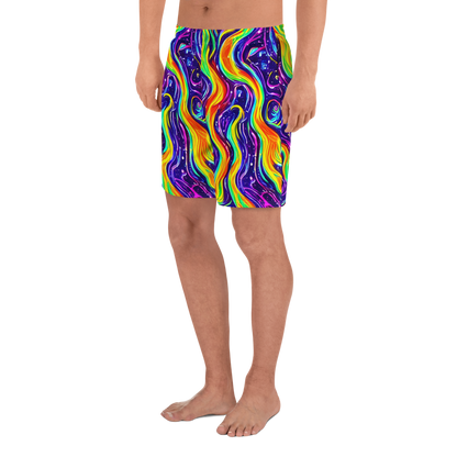 Men's Athletic Shorts - Galactic Flames