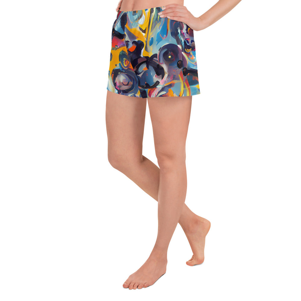 Women’s Athletic Shorts - Vivid Whirl