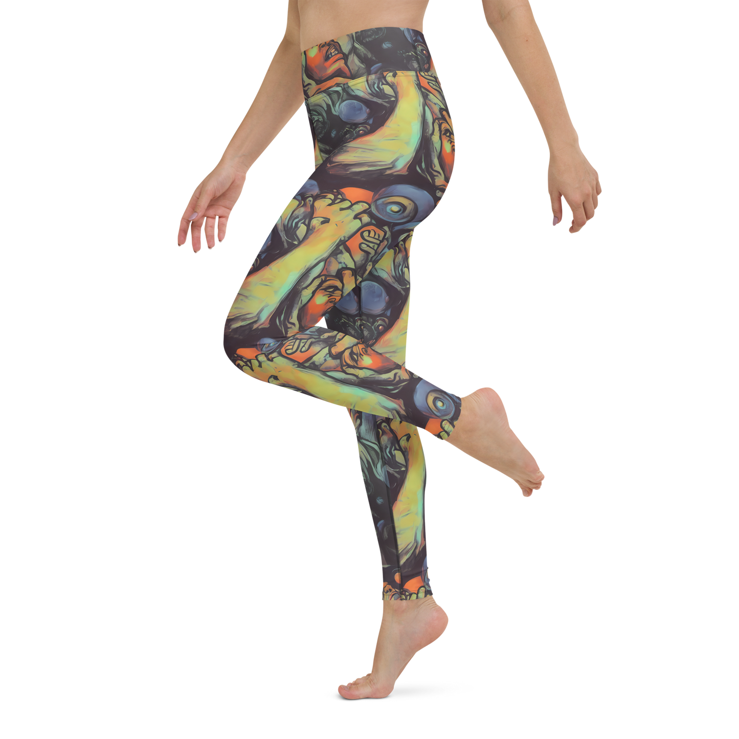 Yoga Leggings - Cosmic Scream