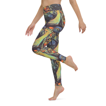 Yoga Leggings - Cosmic Scream