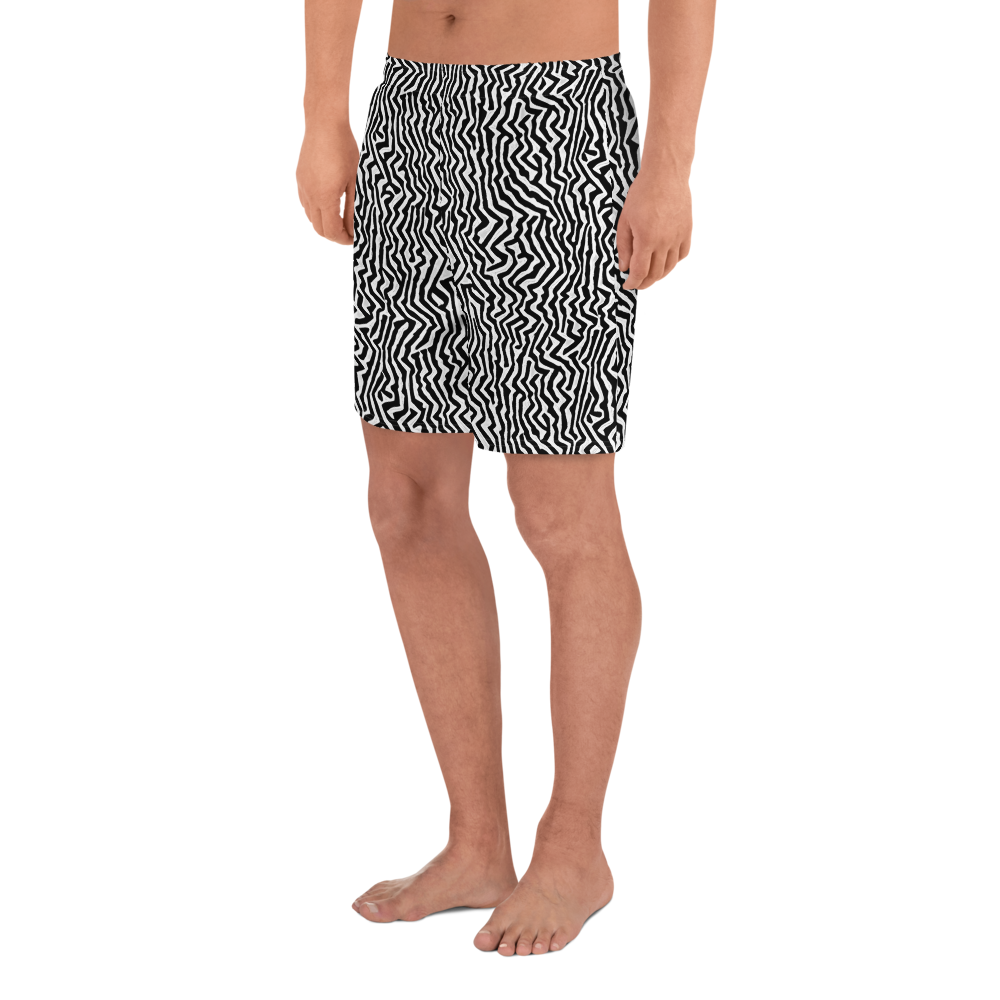 Men's Athletic Shorts - Static Swirl