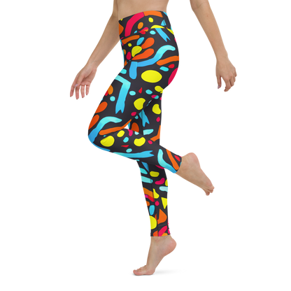 Yoga Leggings - Midnight Stream