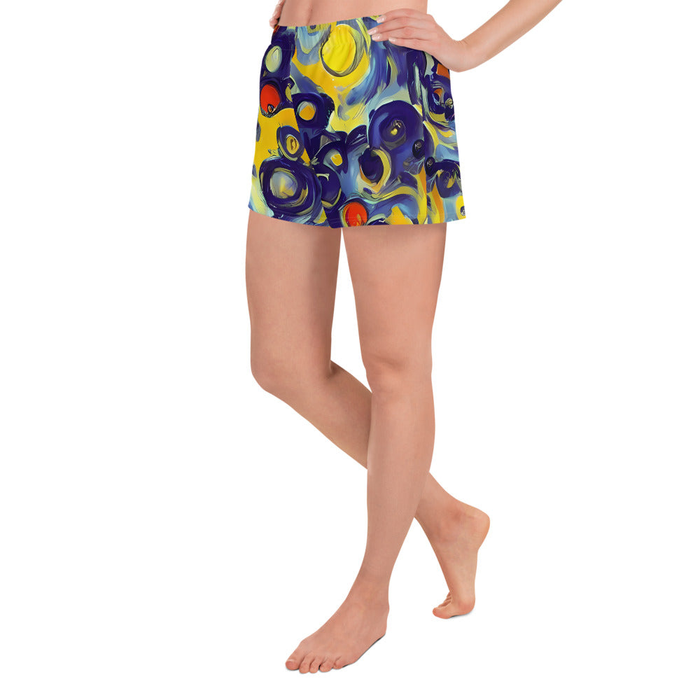 Women’s Athletic Shorts - Dynamic Doodles