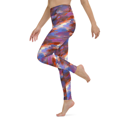 Yoga Leggings - Celestial Brushstroke