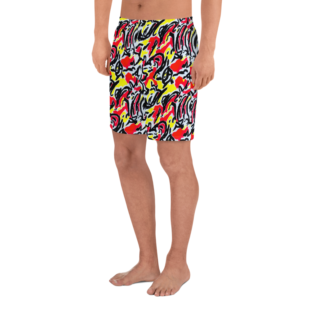 Men's Athletic Shorts - Cosmic Brushstrokes