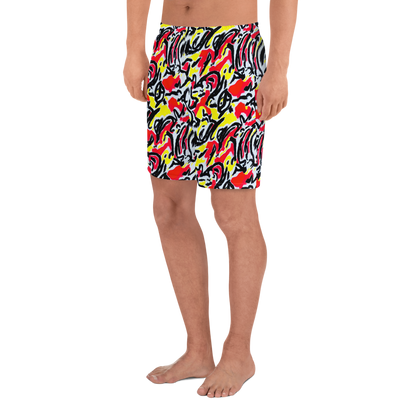 Men's Athletic Shorts - Cosmic Brushstrokes