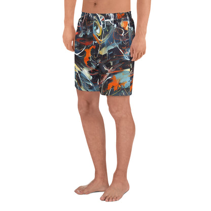 Athletic Long Shorts - Neo-Splash Labyrinth