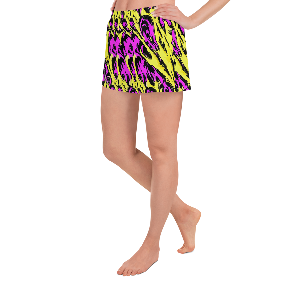Women’s Athletic Shorts - Neon Savanna