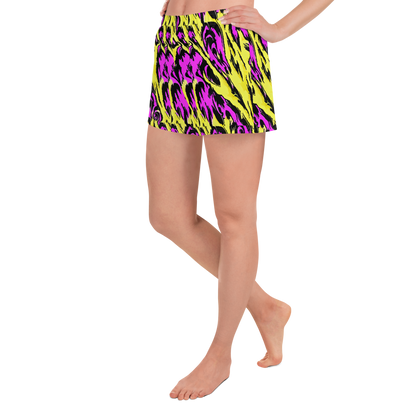 Women’s Athletic Shorts - Neon Savanna