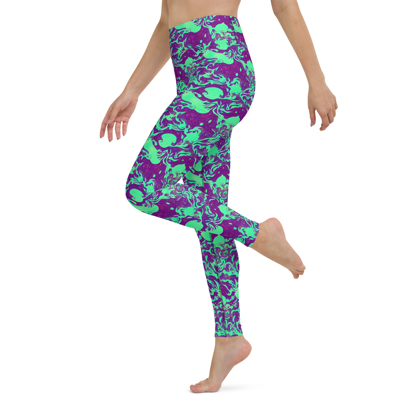 Yoga Leggings - Alien Ripples