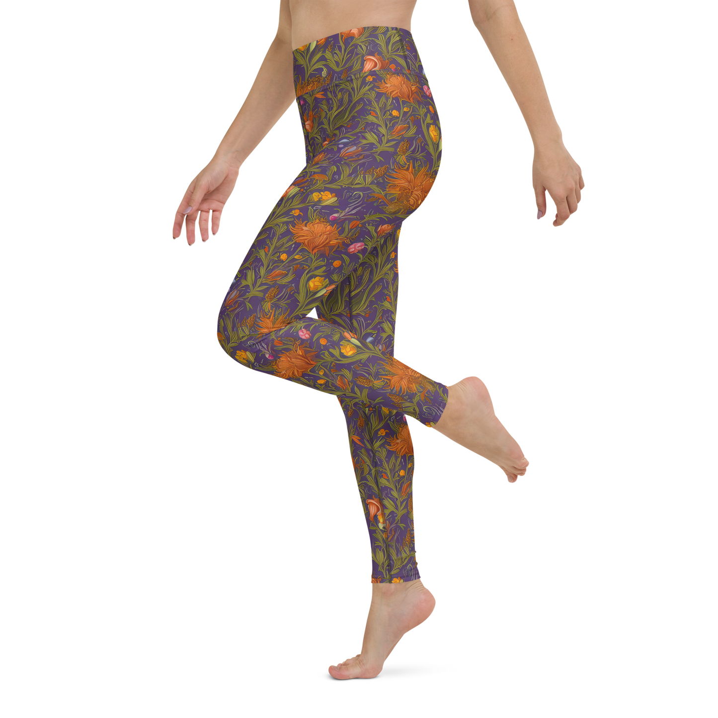 Yoga Leggings - Botanical Nebula