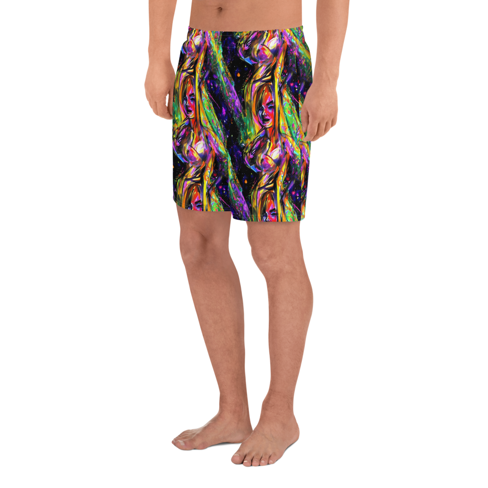 Men's Athletic Shorts - Galactic Flamenco