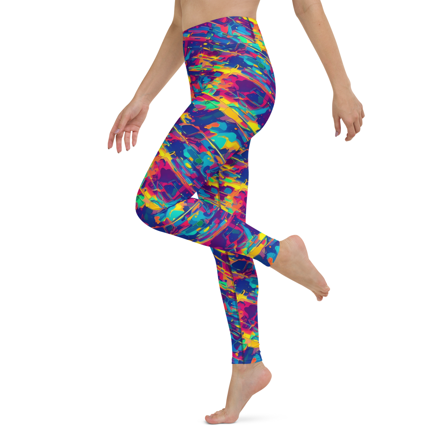 Yoga Leggings - Spectrum Streaks