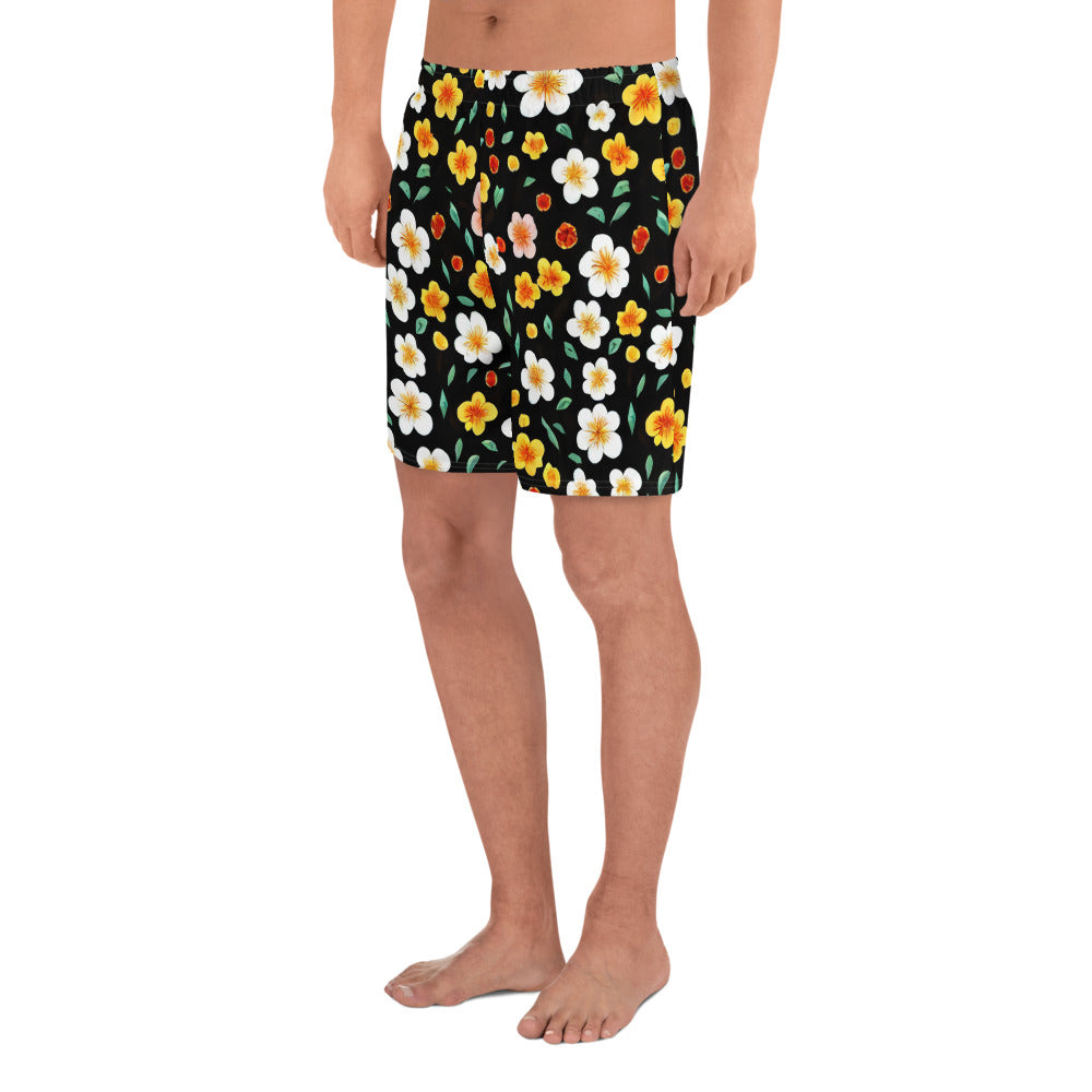 Men's Athletic Shorts - Sunlit Blossoms