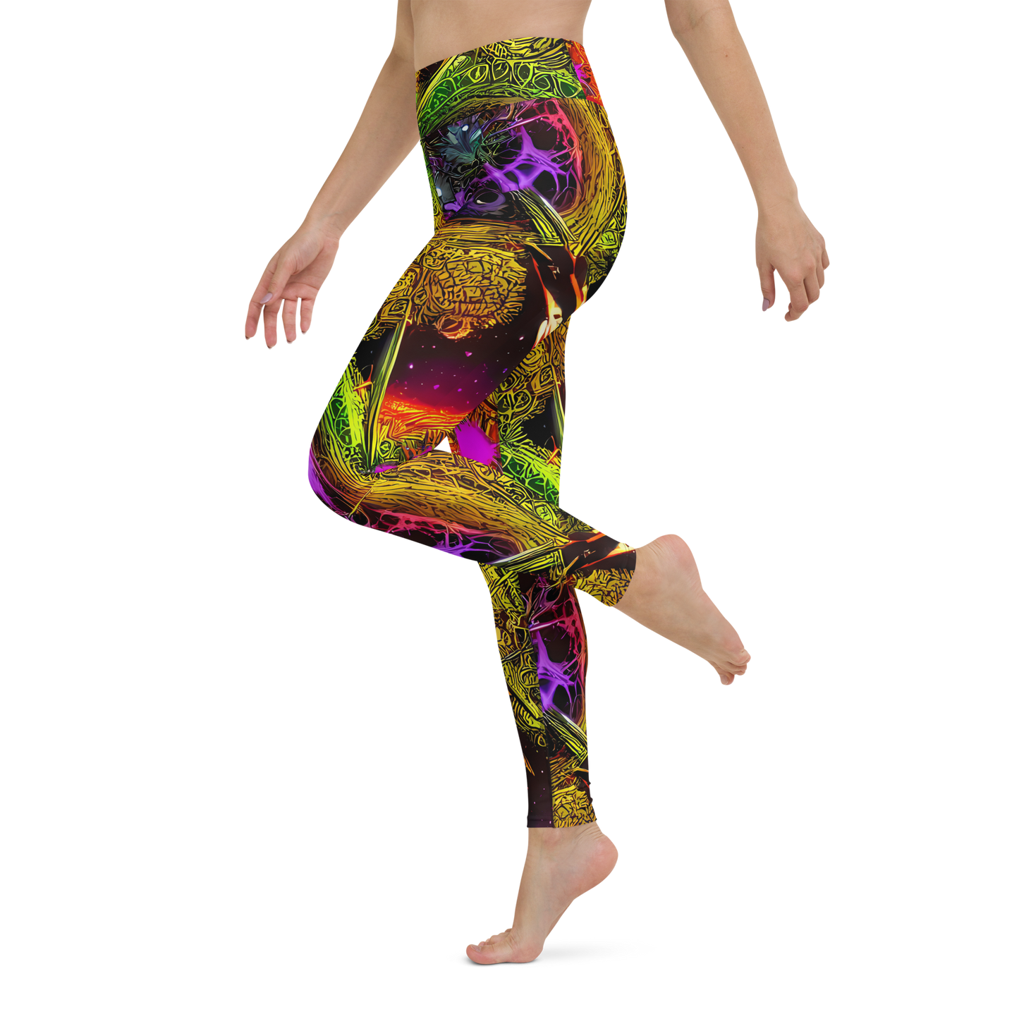 Yoga Leggings - Neon Glyphworks