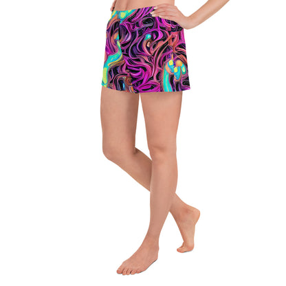 Women’s Athletic Shorts - Neon Drizzle