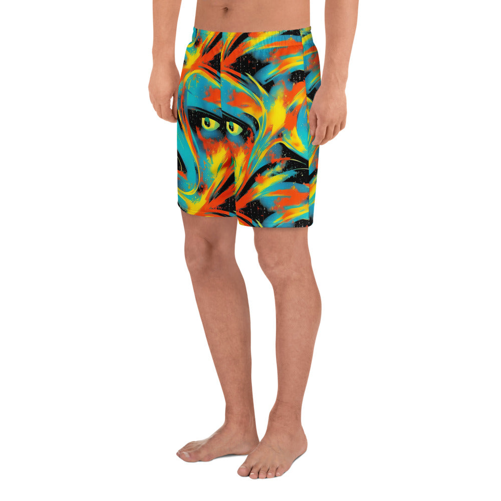 Athletic Long Shorts - Solar Swoosh