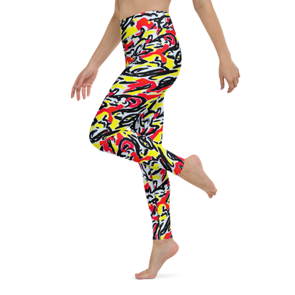 Yoga Leggings - Cosmic Brushstrokes