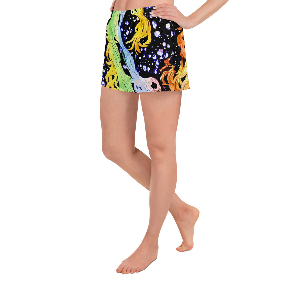 Women’s Athletic Shorts - Celestial Serenade