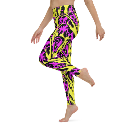 Yoga Leggings - Neon Savanna