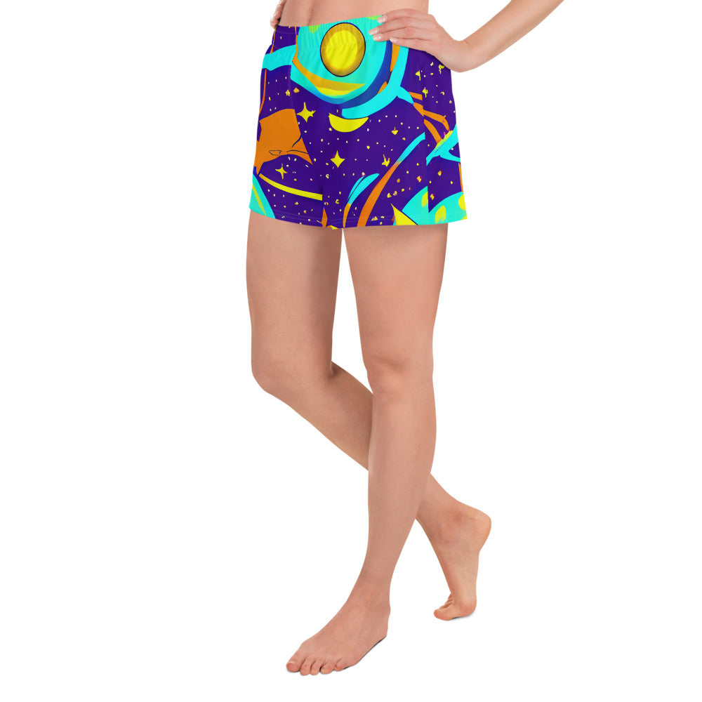 Women’s Athletic Shorts - Stellar Swirl