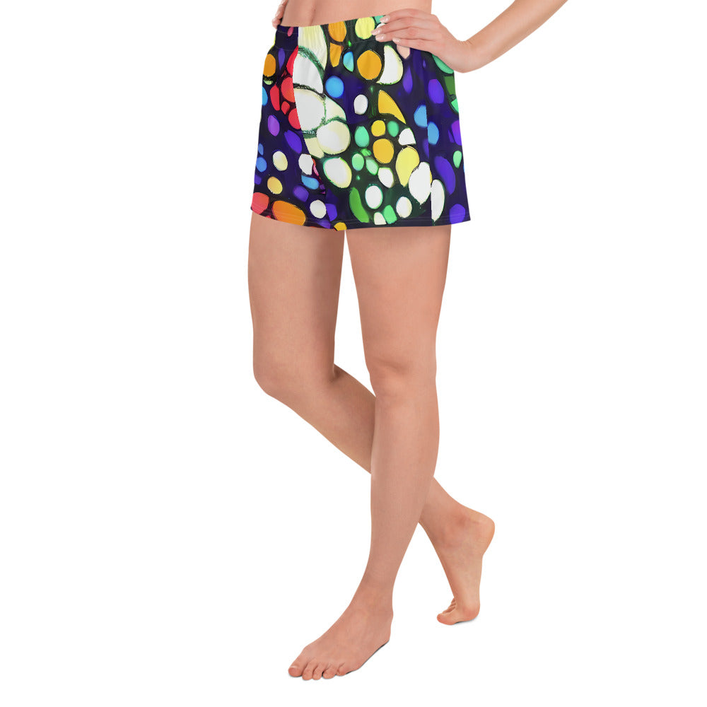 Women’s Athletic Shorts - Bubble Fantasia