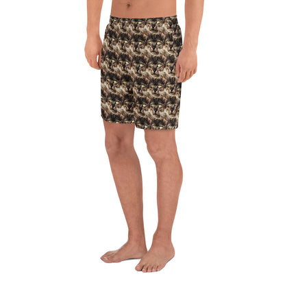 Athletic Long Shorts - Feline Reverie