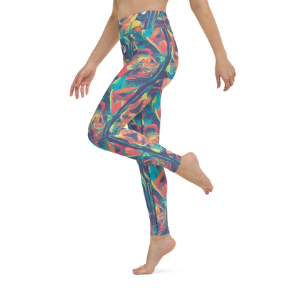 Yoga Leggings - Neon Aurora