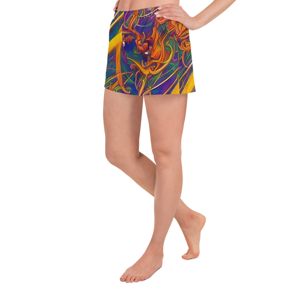 Women’s Athletic Shorts - Luminous Whirl