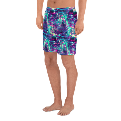 Men's Athletic Shorts - Synthwave Surge