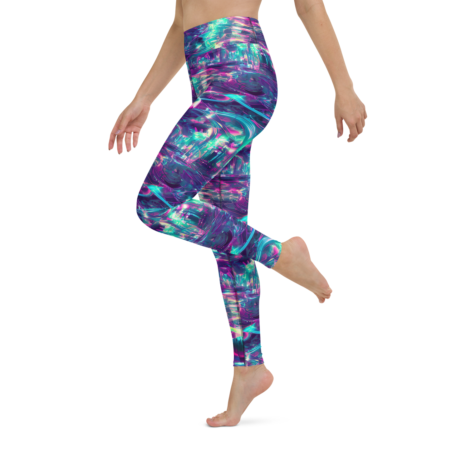 Yoga Leggings - Synthwave Surge