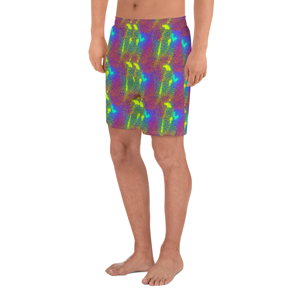 Men's Athletic Shorts - Prismatic Web