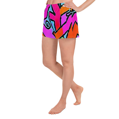 Women’s Athletic Shorts - Electric Mosaic