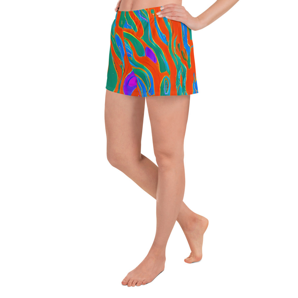 Women’s Athletic Shorts - Childish Strokes