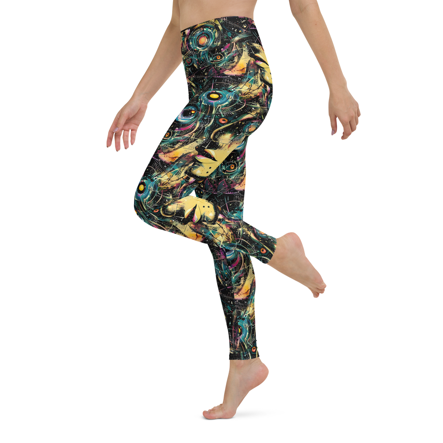 Yoga Leggings - Celestial Echoes