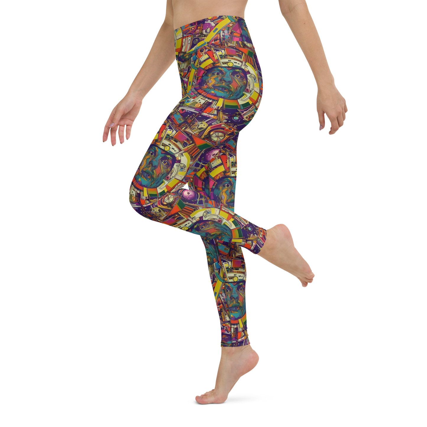 Yoga Leggings - Cosmic Collage