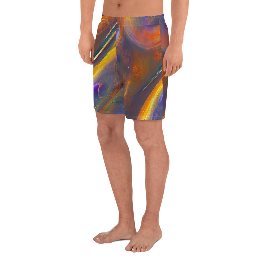 Men's Athletic Shorts - Pre-Raphaelite Ripple