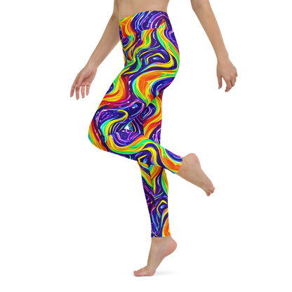 Yoga Leggings - Galactic Flames