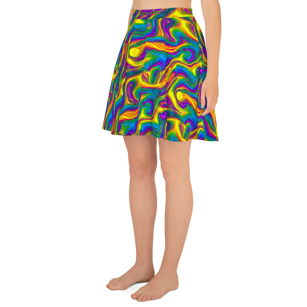 Skater Skirt - Electric Aurora